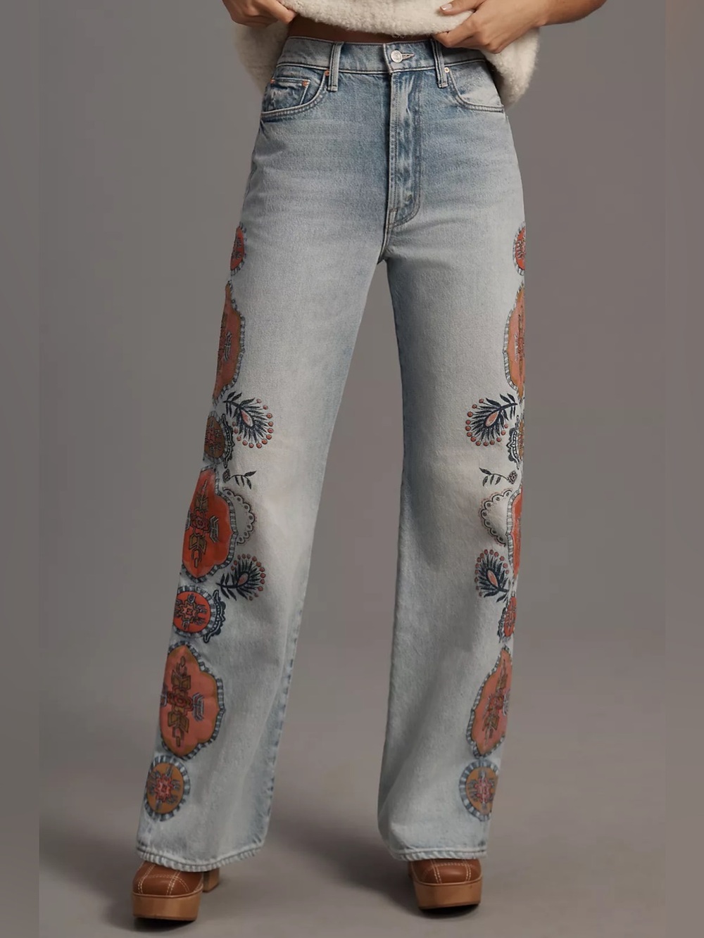 Mother The Maven Sneak High-Rise Wide-Leg Jeans size 30 NWOT - Picture 1 of 7